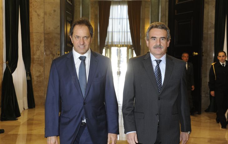 Scioli y Rossi, juntos en el acto por el Día del Ejército