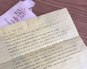 La carta que le escribió su abuela hace 26 años y se volvió viral