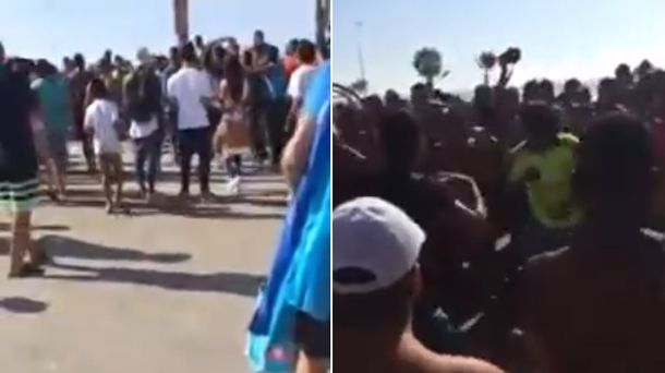 VIDEO: La violenta pelea entre colombianos y chilenos en una playa