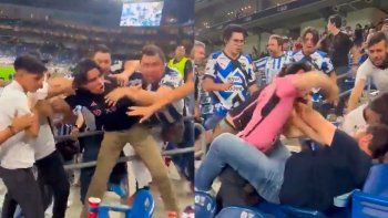 brutal pelea entre hinchas de inter miami y rayados de monterrey brutal pelea entre hinchas de inter miami y rayados de monterrey