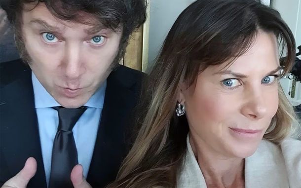 Javier Milei junto a la ahora candidata Karen Reichardt.