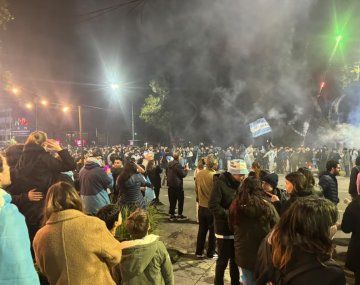 Fuegos artificiales en la Quinta de Olivos tras la final del Mundial 2026. Foto: Agencia Noticias Argentinas.&nbsp;
