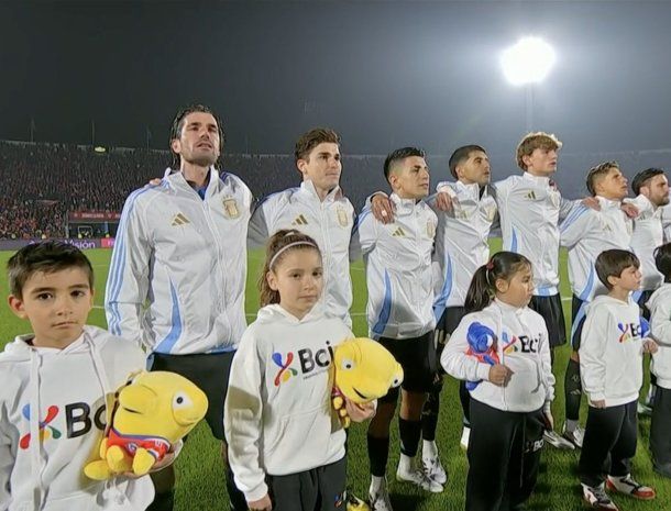 Así fue el Himno Nacional Argentino en la previa al partido ante Chile