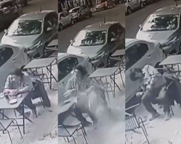 Impactante accidente en Palermo: se cayó un vidrio y le partió la cabeza