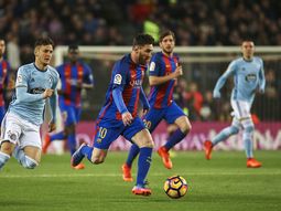 Messi, imparable ante el Celta por la Liga española Messi, imparable ante el Celta por la Liga española