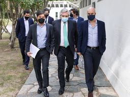 Fernández, Larreta y Kicillof se reúnene para definir la nueva etapa de la cuarentena.