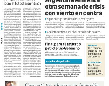 Tapas de diarios del lunes 2 de julio de 2018