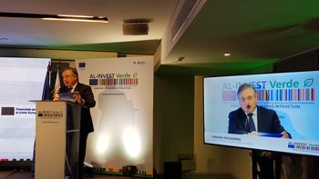 El Ministro de Industria, Energía y Minería del Uruguay, Omar Paganini, en la inauguración de AL-INVEST Verde para Uruguay y el Mercosur. El Ministro de Industria, Energía y Minería del Uruguay, Omar Paganini, en la inauguración de AL-INVEST Verde para Uruguay y el Mercosur.