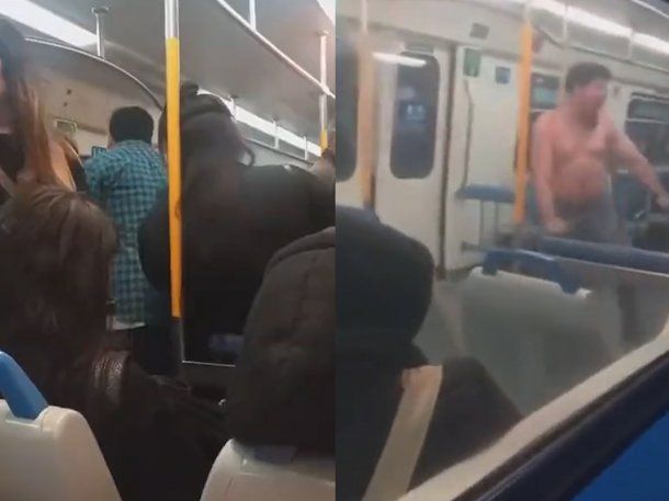 La violenta reacción de un militante de Milei en el Tren Sarmiento