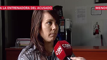 La entrenadora de Daniel Zalazar, el protagonista de la masacre de Mendoza. La entrenadora de Daniel Zalazar, el protagonista de la masacre de Mendoza.