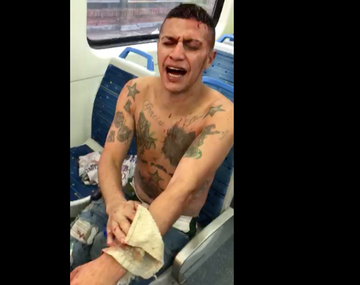 Pelea de barras de Racing y Deportivo Cali: el video de los dos colombianos apuñalados