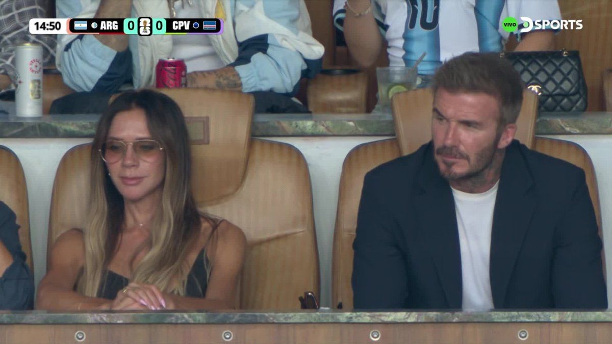 David Beckham y Victoria dijeron presente en el partido de la Selección Argentina con Cabo Verde