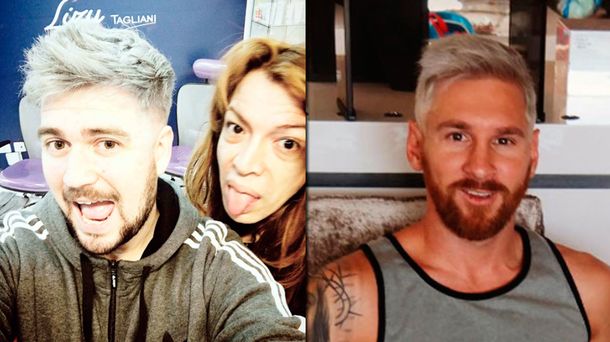 VIDEO: Lizy Tagliani tiñó en vivo al humorista de Del Moro con el look de Messi