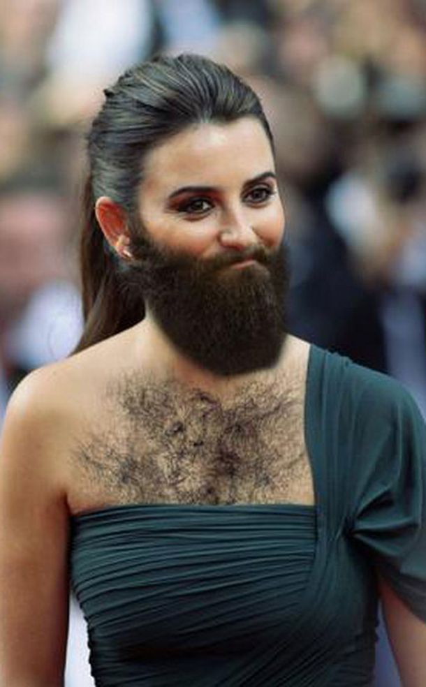 Las mujeres más bellas con barba gracias al Photoshop