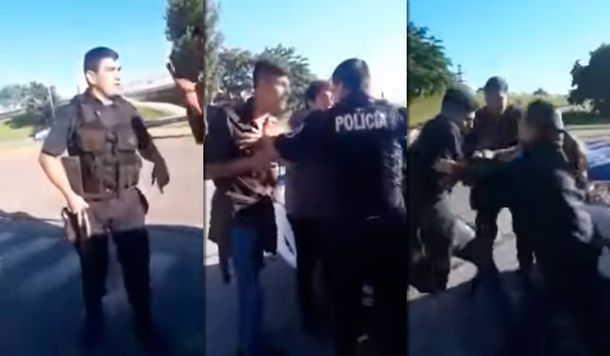VIDEO: Brutal agresión de un policía a grupo de jóvenes en Pilar