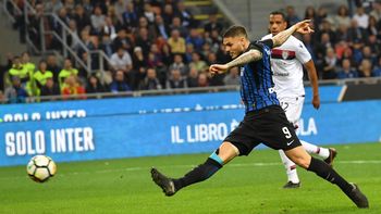 icardi llego a los 25 goles en la serie a, la mejor marca de su carrera
