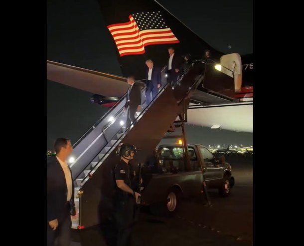 Tras el ataque, Donald Trump regresó a New Jersey