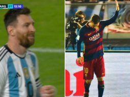 Los hinchas de River celebraron el gol de Messi y señalaron un gesto particular