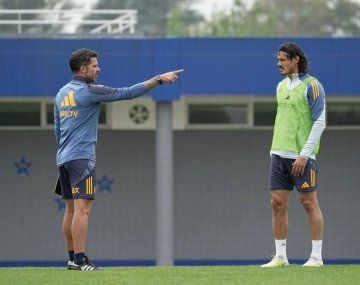 La razón por la que Fernando Gago puso de suplente a Edinson Cavani en Boca contra Unión