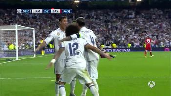 El abrazo de Cristiano junto a Marcelo y Sergio Ramos El abrazo de Cristiano junto a Marcelo y Sergio Ramos