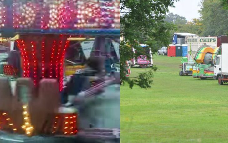 Se subió a un juego con sus hijos y murió