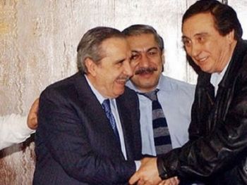 Hugo Moyano, Raúl Alfonsín, Héctor Daer y Saúl Ubaldini