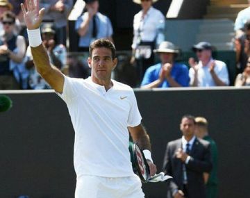 Juan Martín Del Potro viste todo de blanco como marca la tradición en Wimbledon