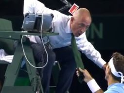 La broma de Delpo que desató la ira del árbitro