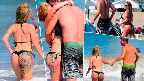 Flor Peña junto a Ramiro Ponce de León en Mar del Plata