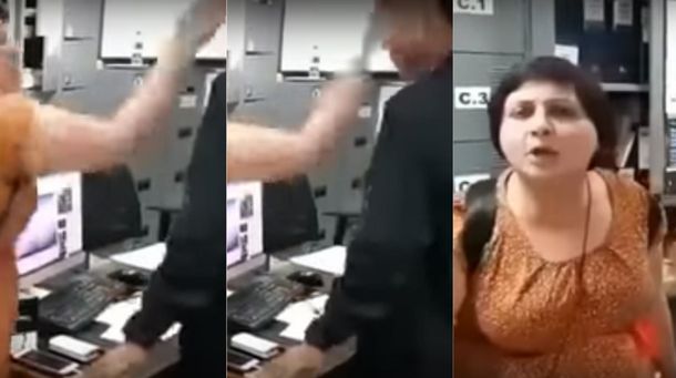 Le pego una cachetada a un oficial de migraciones