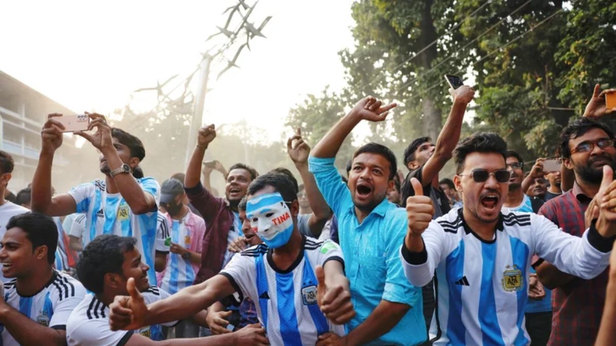 Los festejos en Bangladesh por el triunfo de Argentina