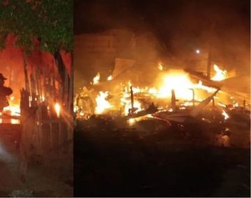 Quisieron espantar abejas con humo y terminaron quemando una casa y dos autos