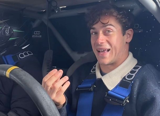 Franco Colapinto, tras sus primeras pruebas con el Alpine A526, aceleró en la nieve: Nunca me divertí tanto