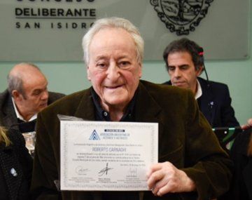 Roberto Carnaghi fue reconocido en San Isidro.