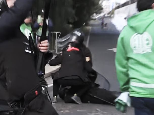 Un efectivo caído en la represión de San Martín