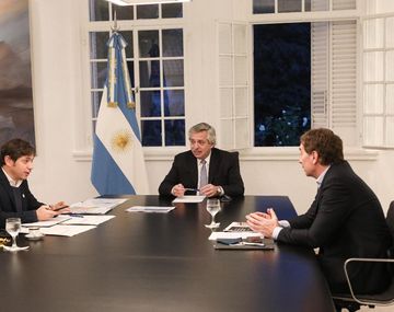 Alberto analizó junto a Kicillof y Santilli la situación epidemiologica en el AMBA