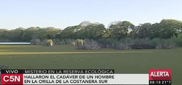 Un cadáver fue hallado en la Reserva Ecológica.