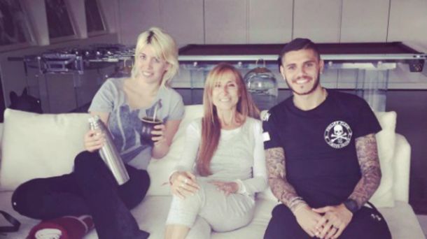 La extraña visita de Gladys Florimonte a Wanda Nara y Mauro Icardi en Milán
