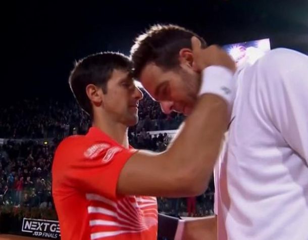 No pudo ser: Del Potro cayó ante Djokovic y quedó eliminado del Masters 1000 de Roma