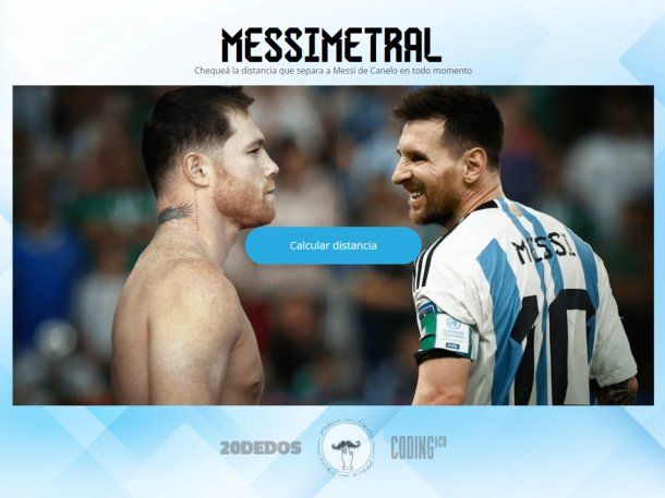 Crearon una aplicación que mide la distancia en tiempo real entre Canelo y Messi