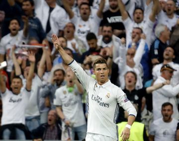 El festejo de Cristiano Ronaldo ante su gol ante Atlético Madrid por Champions