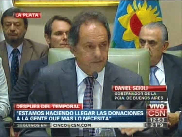 Scioli: hay más muertos en La Plata, pero por otras causas