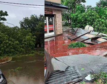 Chivilcoy: voladura de techos y caída de árboles por temporal de viento y lluvia