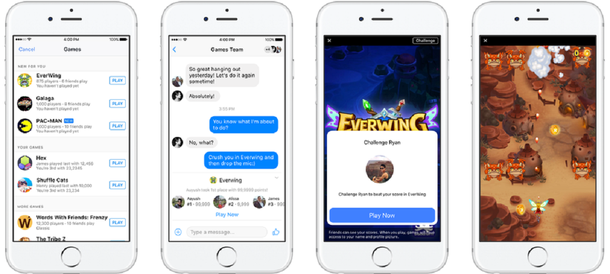 Se pueden jugar videojuegos en Messenger gracias a Instant Games