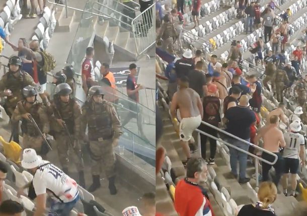 Incidentes en Atlético Mineiro vs San Lorenzo: la policía brasileña atacó a los hinchas argentinos
