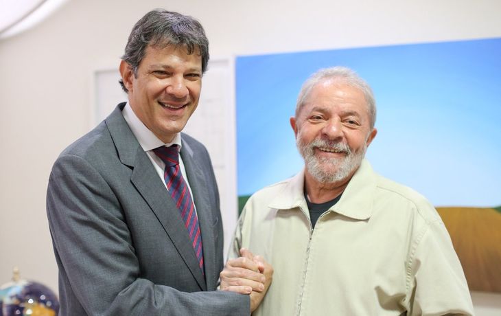Haddad y Lula - Crédito:&nbsp;@ptbrasil