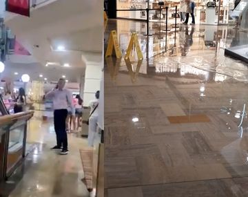 Caos total en Unicenter: los videos del shopping inundado durante el temporal