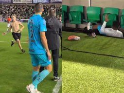 El hincha que quiso abrazar a Neymar y terminó lesionando por error a un jugador del Santos El hincha que quiso abrazar a Neymar y terminó lesionando por error a un jugador del Santos