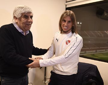 Hugo Moyano y Sebastián Beccacece