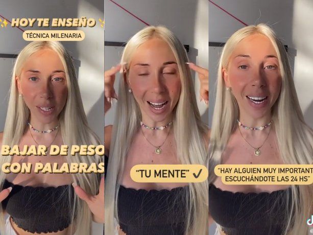 Insólito: una tiktoker asegura que se puede bajar de peso con palabras